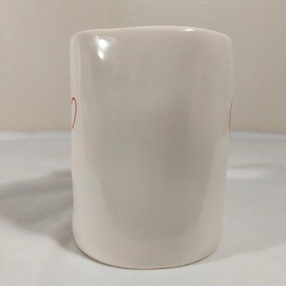 Rae Dunn Valentine's Day Two Hearts Large White Mug Red Interior - Perfect Cond - Picture 3 of 7